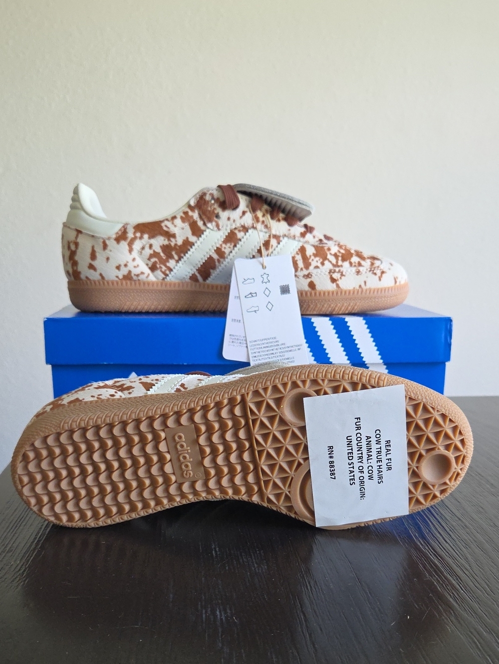NWT Adidas Women's Samba LT 'Cow Print' Shoes JS3931 - Picture 6 of 14